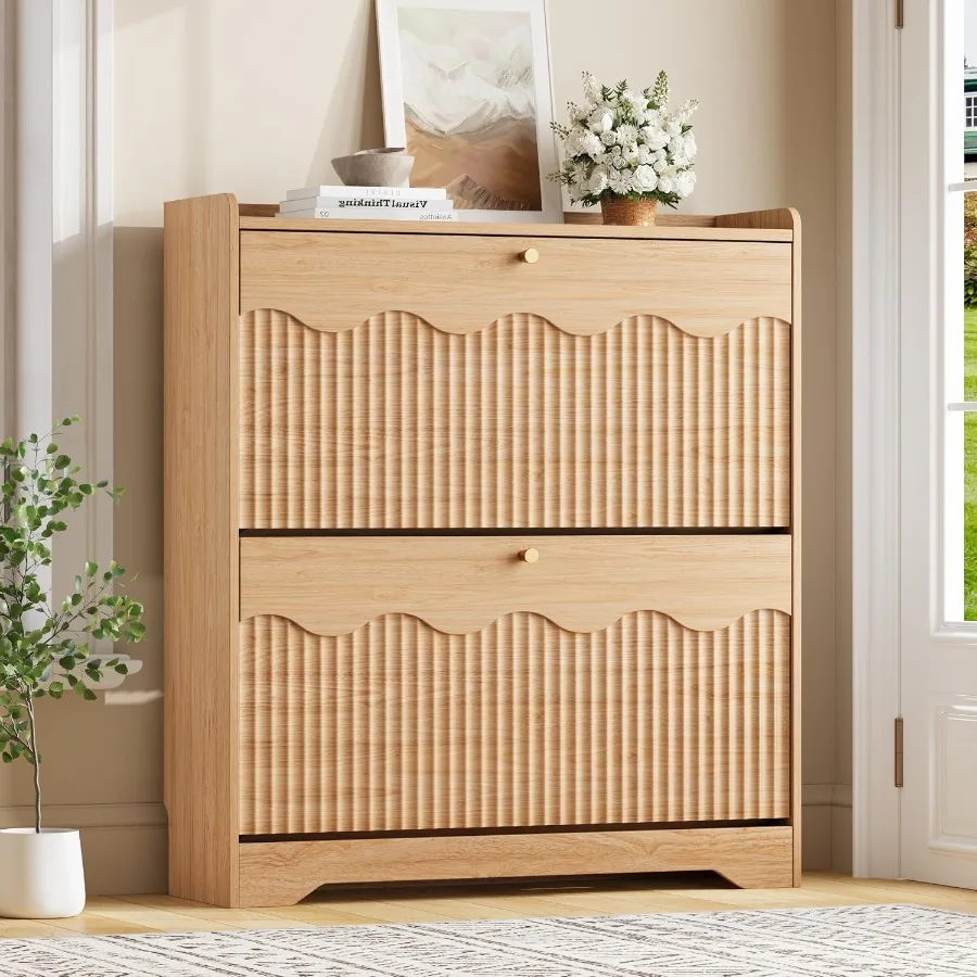 Shoe Rack Cabinet Narrow Entryway - Шкаф для хранения обуви с современными