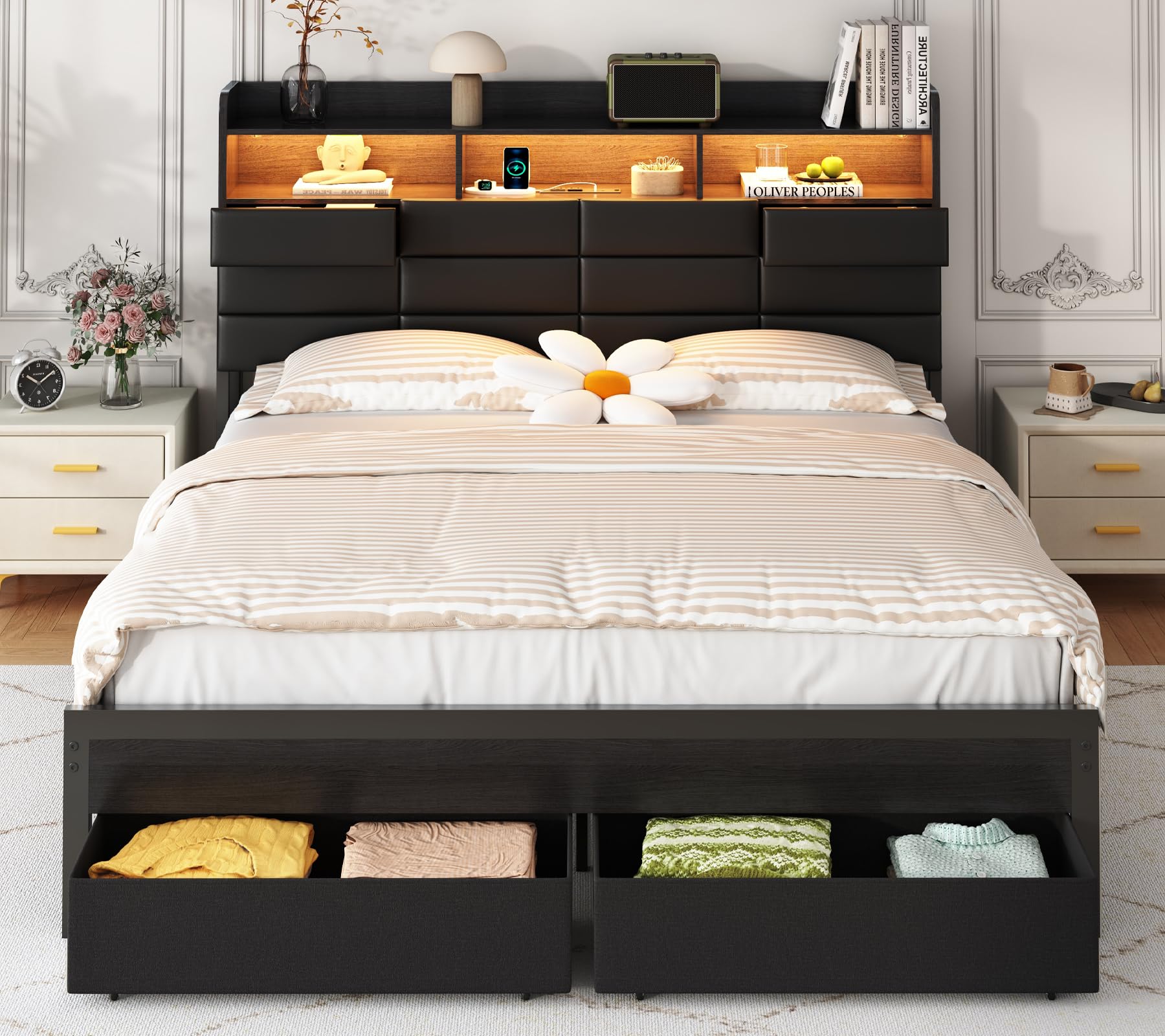 Каркас кровати размера «king-s – обзор и цена King Size Bed Frame With Storage Drawers