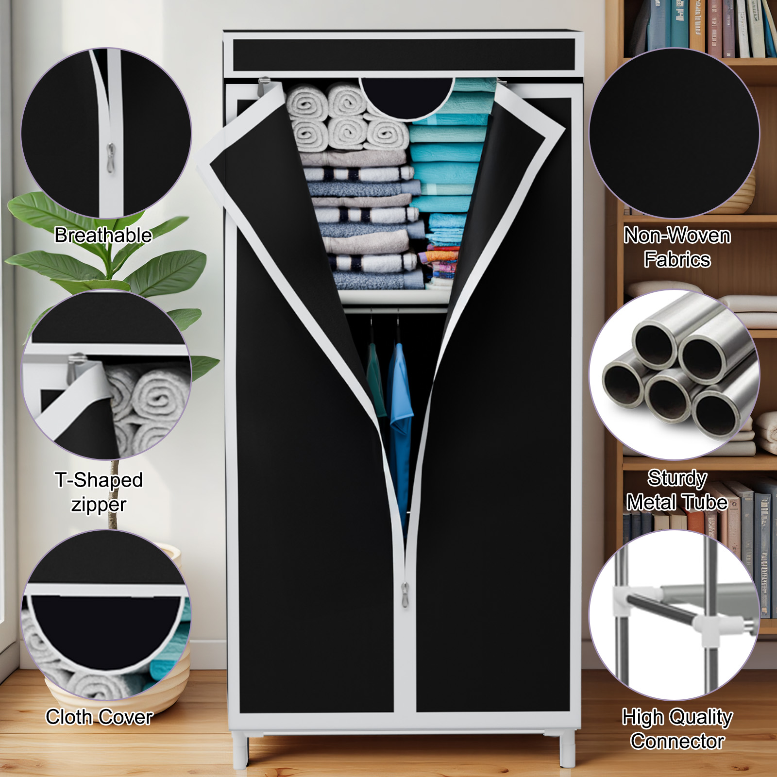 Портативный тканевый шкаф-гард – обзор и цена Wardrobe Closet Portable Fabric Cover