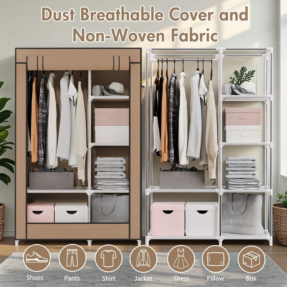 Шкаф для хранения одежды, боль – обзор и цена Wardrobe Closet Portable Fabric Cover