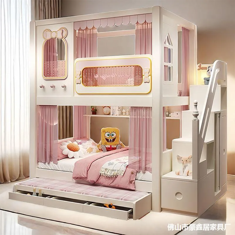 Прочная двухъярусная кровать-т – обзор и цена Bunk Bed With Stairs And Slide