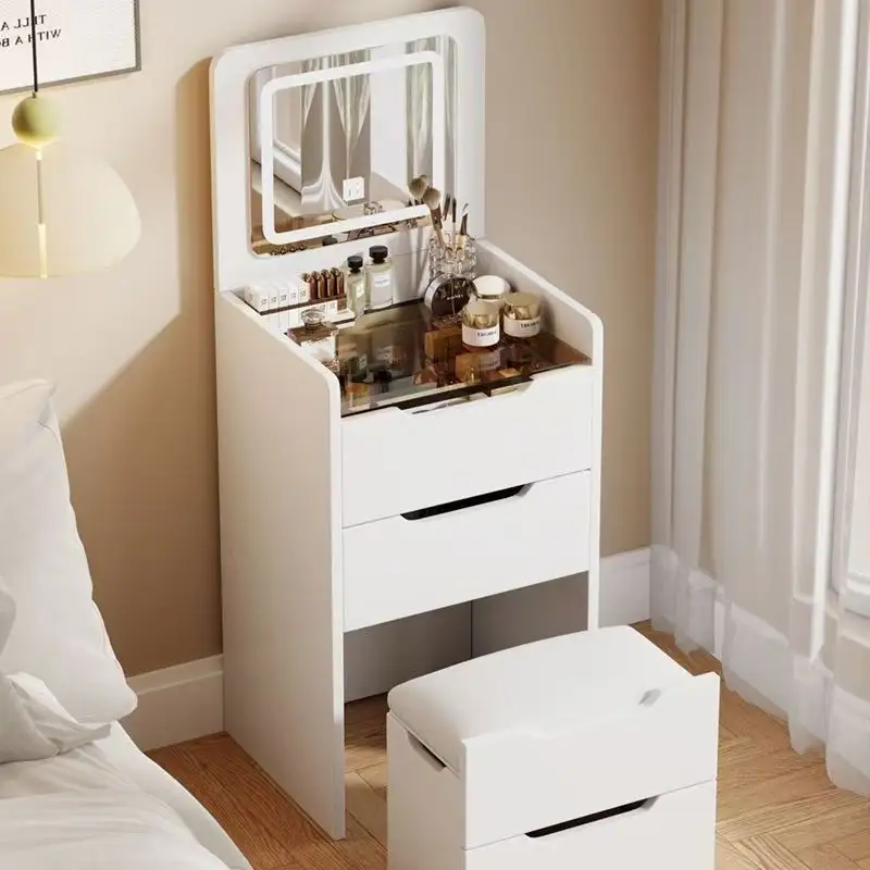 Современный белый туалетный ст – обзор и цена Dressing Table Vanity With Lighted Mirror