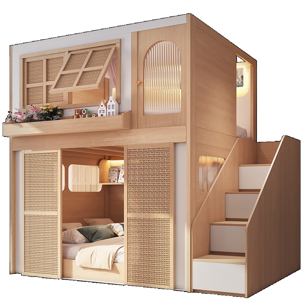 Двухъярусная кровать с отдельн – обзор и цена Bunk Bed With Stairs And Slide
