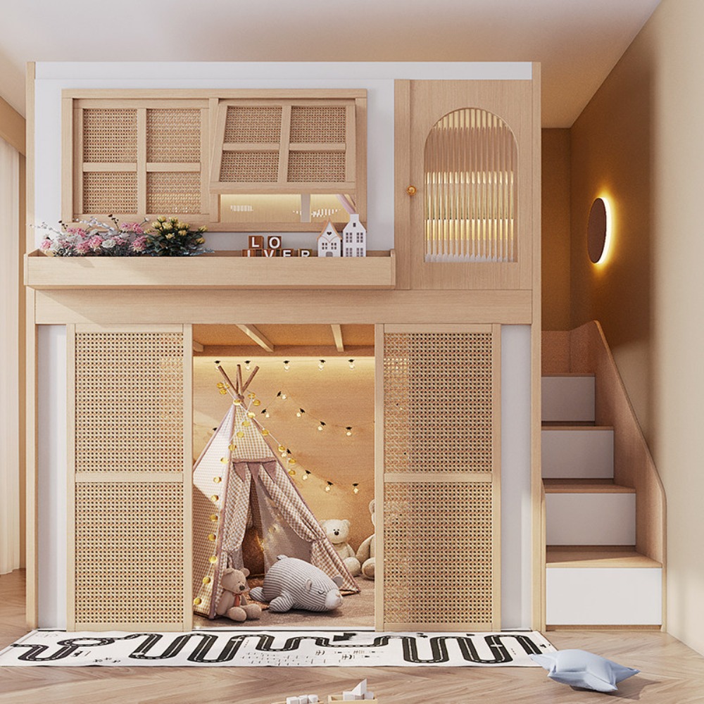 Двухъярусная кровать с отдельн – обзор и цена Bunk Bed With Stairs And Slide