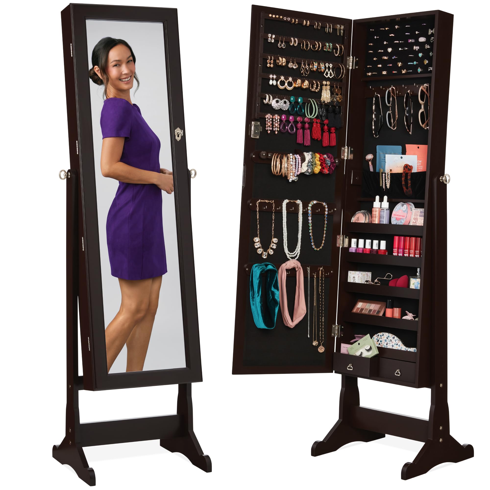 Отдельно стоящий шкаф для хран – обзор и цена Full Length Mirror Jewelry Armoire